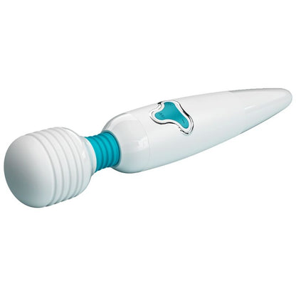 Vibratore Cloud Wand Pretty Love bianco con 7 modalità di vibrazione, design ergonomico e superficie liscia.