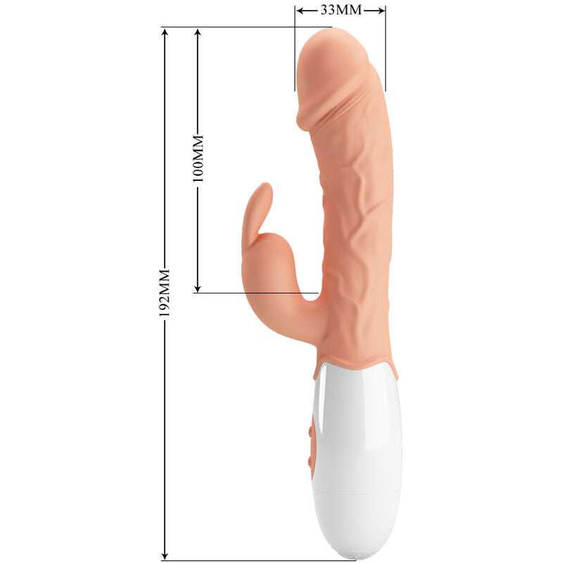 Vibratore coniglietto pasquale PRETTY LOVE con stimolatore, design colorato e dettagli realistici, ideale per piacere e stimolazione.