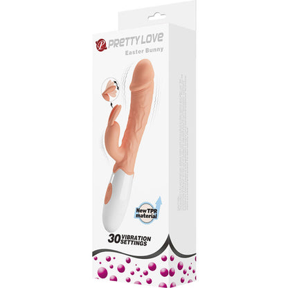 Vibratore coniglio pasquale PRETTY LOVE con stimolatore, design colorato e dettagli realistici, ideale per stimolazione personale