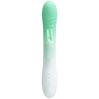 Vibratore coniglio verde PRETTY LOVE Cerberus con 3 modalità di vibrazione, design ergonomico e dettagli realistici.