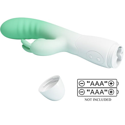 Vibratore coniglio Verde PRETTY LOVE Cerberus con 3 modalità di vibrazione, design ergonomico e dettagli realistici.