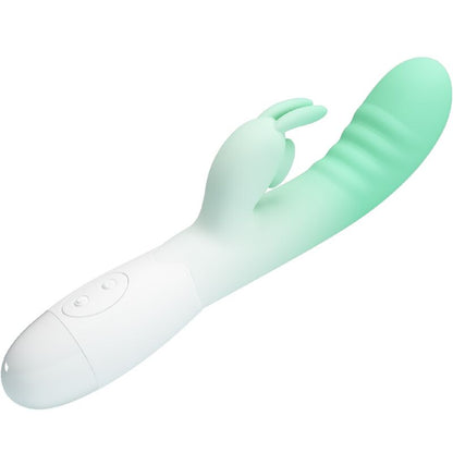 Vibratore coniglio verde PRETTY LOVE CERBERUS con 3 modalità di vibrazione e design ergonomico, visibile in dettaglio.