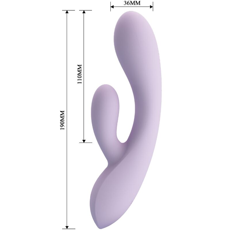Vibratore coniglio RosaLYN di PRETTY LOVE con 10 modalità di vibrazione, colore viola, design elegante e dettagli realistici