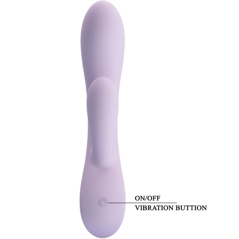 Vibratore coniglio rosa viola PRETTY LOVE Rosolyn con 10 modalità di vibrazione, design ergonomico e dettagli realistici.