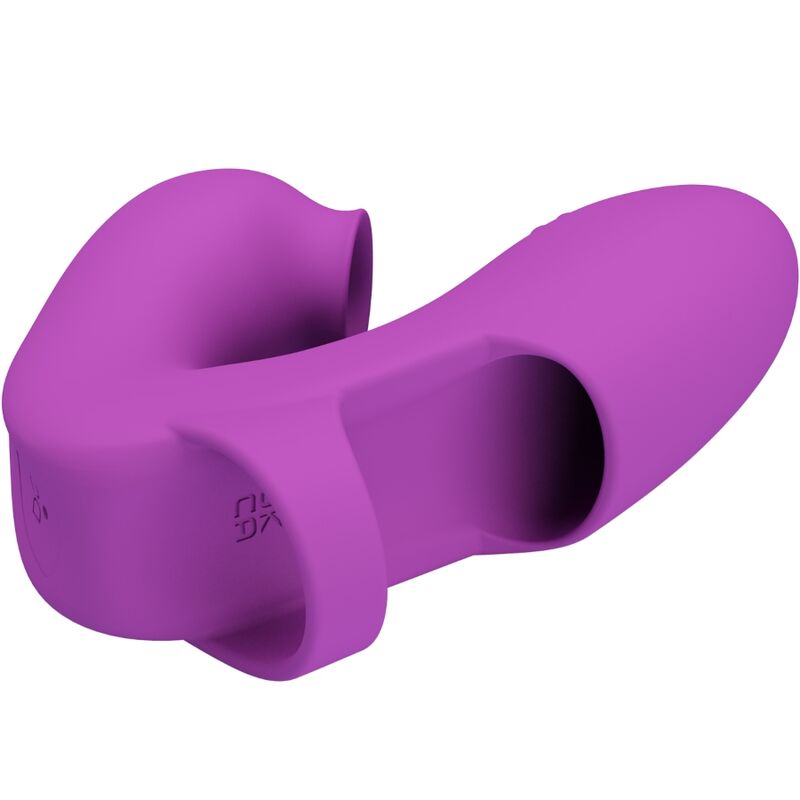 Vibratore da dita PRETTY LOVE Athena con stimolatore clitorideo viola, design compatto e dettagliato, ideale per stimolazione precisa.