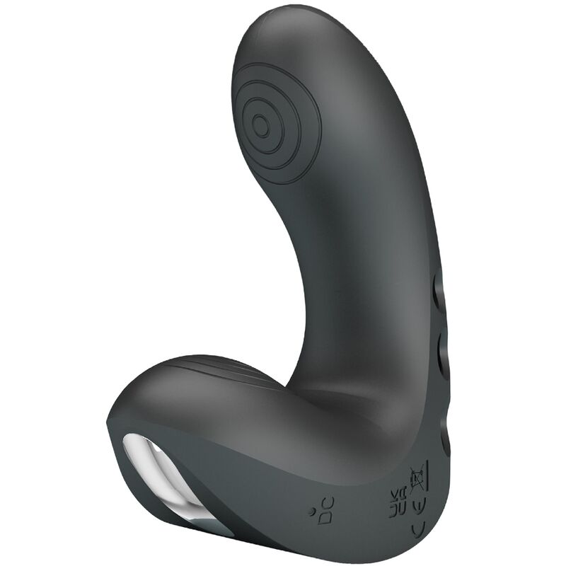 Vibratore da dita PRETTY LOVE Camelina nero con 7 modalità di vibrazione, compatto e ergonomico per stimolazione precisa.