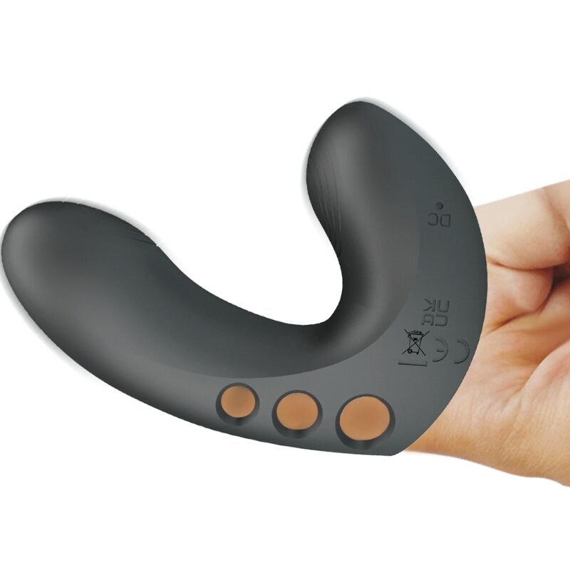 Vibratore da dita Pretty Love Camelia nero con 7 modalità di vibrazione, piccolo e discreto, ideale per stimolazione mirata.