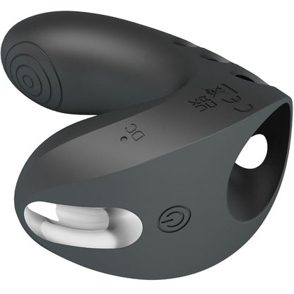 Vibratore da dita Pretty Love Camelia nero con 7 modalità di vibrazione, compatto e ergonomico per massaggi.
