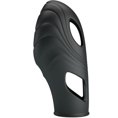 Vibratore da dita in silicone nero Pretty Love, design compatto e morbido, ideale per stimolazione precisa e intima.