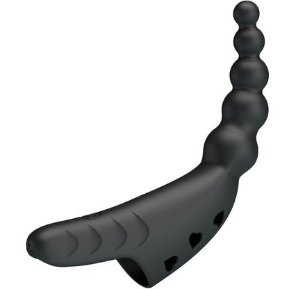 Vibratore da dito Pretty Love Jordin nero con 10 modalità di vibrazione, piccolo e discreto, ideale per stimolazione personale