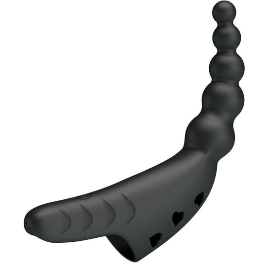 Vibratore da dito Pretty Love Jordin nero con 10 modalità di vibrazione, piccolo e discreto, ideale per stimolazione personale