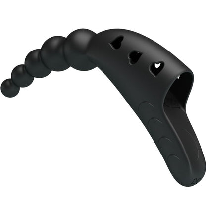Vibratore da dita PRETTY LOVE Jordin nero con 10 modalità di vibrazione, piccolo e portatile, ideale per stimolazione intima