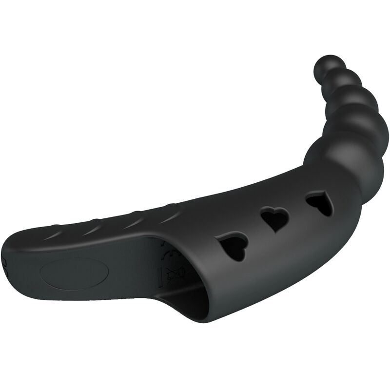 Vibratore da dita PRETTY LOVE Jordin nero con 10 modalità di vibrazione, design compatto e ergonomico per stimolazione precisa