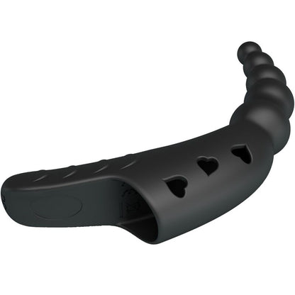 Vibratore da dita PRETTY LOVE Jordin nero con 10 modalità di vibrazione, design compatto e ergonomico per stimolazione precisa