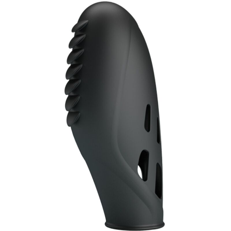 Vibratore da dito in silicone nero PRETTY LOVE Gilo, piccolo e morbido, ideale per stimolazione precisa e confortevole