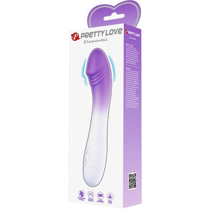 Vibratore G-Spot Pretty Love Elemental con 30 vibrazioni, colore viola, design ergonomico e dettagli realistici.