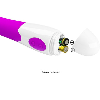 Vibratore Elementale PRETTY LOVE viola con 30 modalità di vibrazione, design elegante e ergonomico, immagine del prodotto.