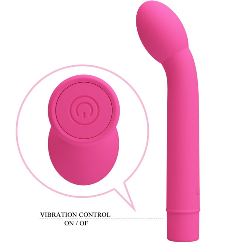 Vibratore G-Spot Pretty Love Logan rosa con 10 modalità di vibrazione, design elegante e ergonomico per il piacere.