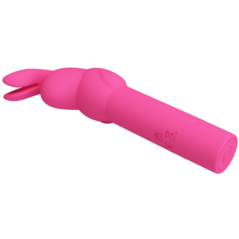 Vibratore in silicone Pretty Love Gerardo Fucsia a forma di coniglio con design elegante, ideale per stimolazione e piacere.