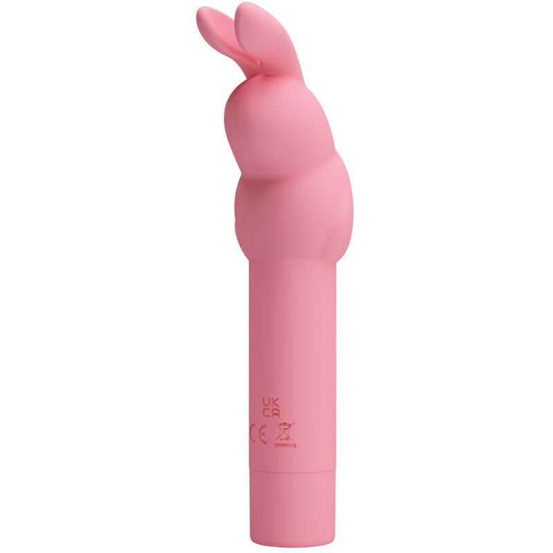 Vibratore in silicone Pretty Love Gerardo Rosa con design a forma di coniglio, ideale per stimolazione e piacere.