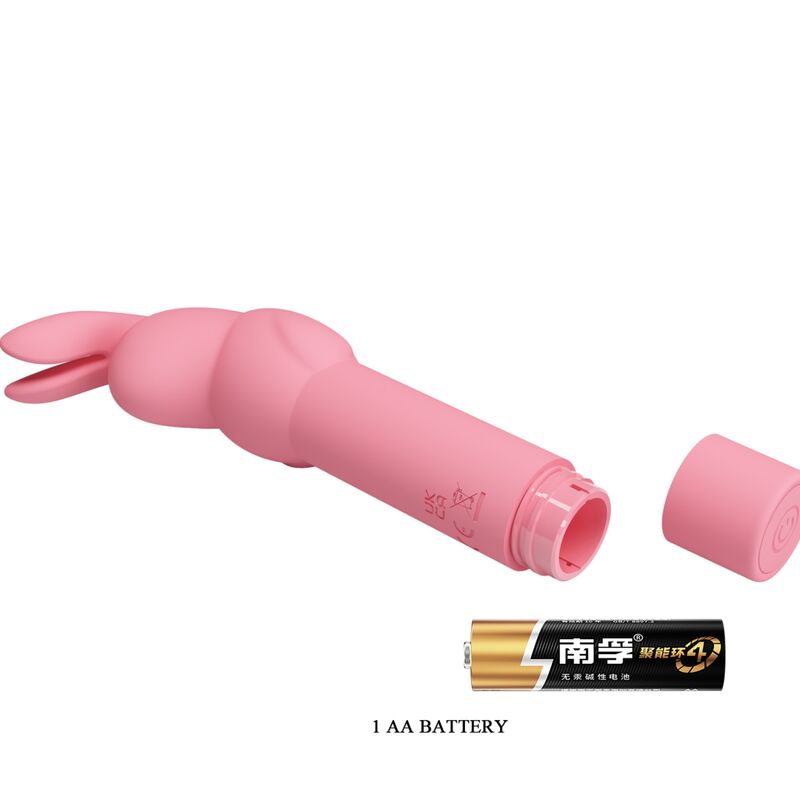 Vibratore in silicone rosa Pretty Love Gerardo con forma coniglio, design elegante e dettagli realistici.