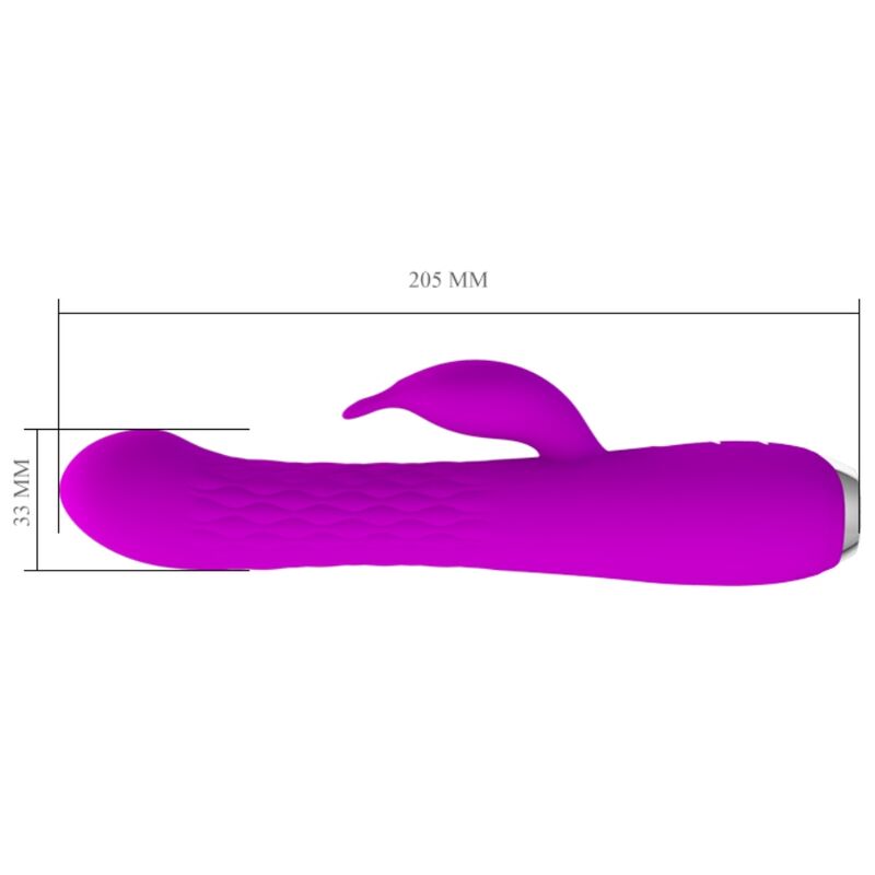 Vibratore Molly di Pretty Love con rotazione, design ricaricabile e dettagli eleganti, ideale per stimolazione intensa.