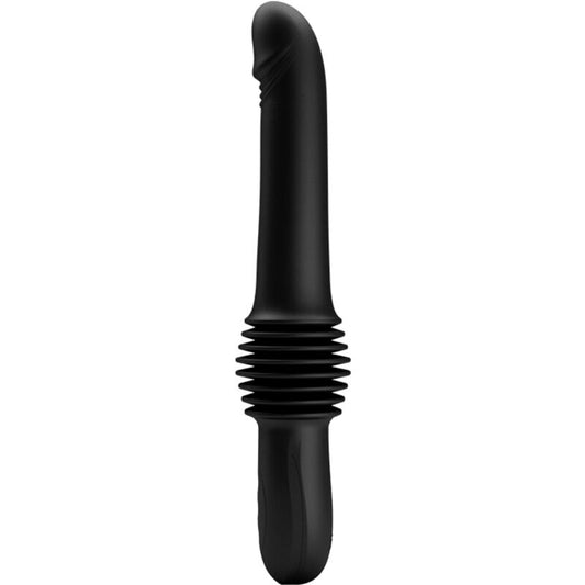 Vibratore Pretty Love Pazuzu nero con 3 modalità di spinta, design elegante e compatto, ideale per stimolazione precisa