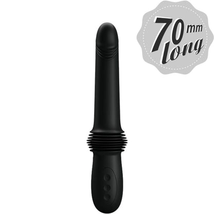 Vibratore Pretty Love Pazuzu nero con 3 modalità di spinta, design elegante e compatto, ideale per stimolazione personale.
