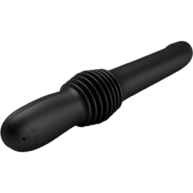 Vibratore Pretty Love Pazuzu nero con 3 modalità di spinta, design ergonomico e dettagli realistici per stimolazione intensa.