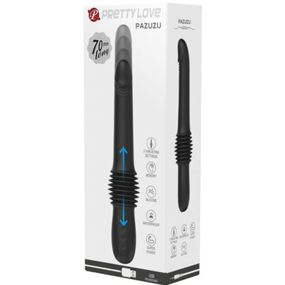 Vibratore PRETTY LOVE Pazuzu nero con 3 modalità di spinta, design elegante e funzionamento versatile.