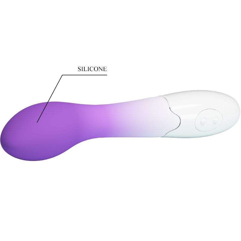 Vibratore Punto G Pretty Love Bishop viola con 30 modalità di vibrazione, design ergonomico e dettagli in silicone.