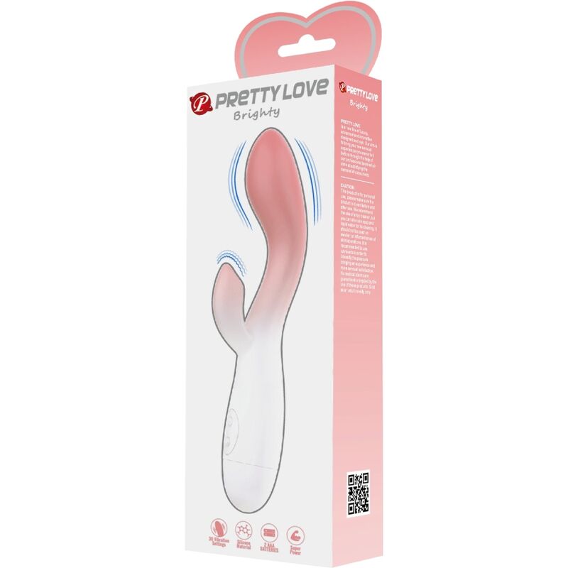 Vibratore Punto G luminoso e stimolatore clitorideo rosa di PRETTY LOVE con 30 vibrazioni, design elegante e funzionalità multiple.