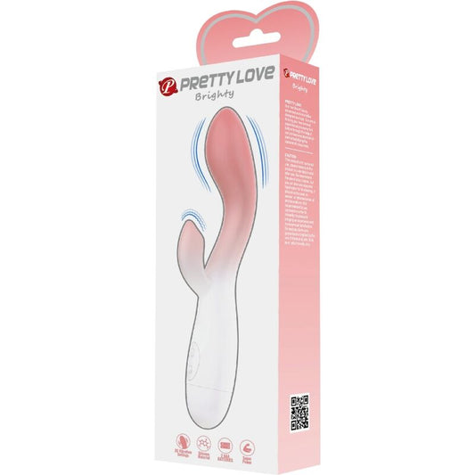 Vibratore Punto G luminoso e stimolatore clitorideo rosa di PRETTY LOVE con 30 vibrazioni, design elegante e funzionalità multiple.