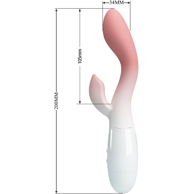 Vibratore Punto G luminoso e stimolatore clitorideo Pretty Love rosa con 30 vibrazioni, design elegante e funzionalità multiple.