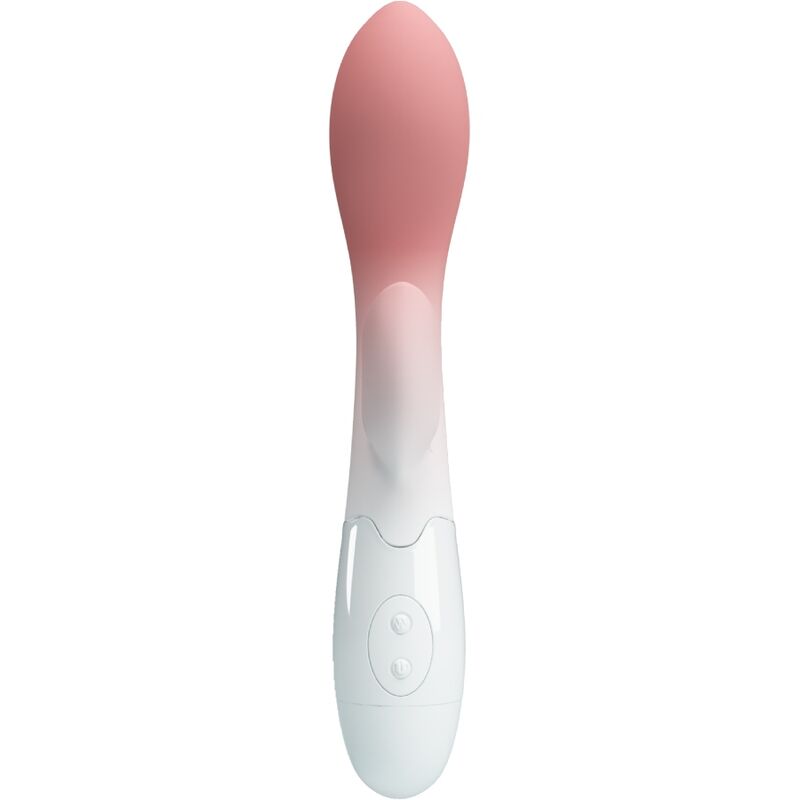Vibratore Punto G luminoso e stimolatore clitorideo rosa di PRETTY LOVE con 30 vibrazioni, design elegante e funzionalità multiple.