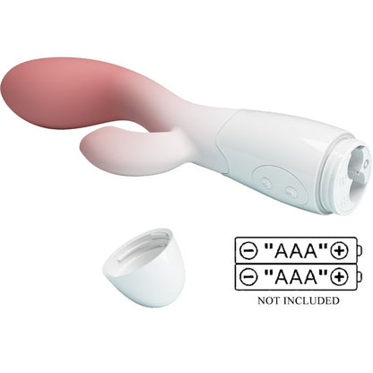 Vibratore G-spot luminoso e stimolatore clitorideo rosa di PRETTY LOVE con 30 modalità di vibrazione, visibile in immagine.