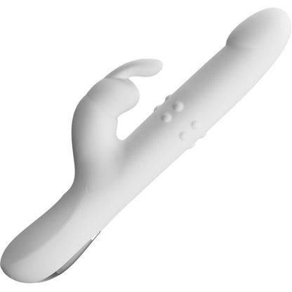 Vibratore Reese di Pretty Love in argento, con rotazione e design elegante, mostrato in immagine.