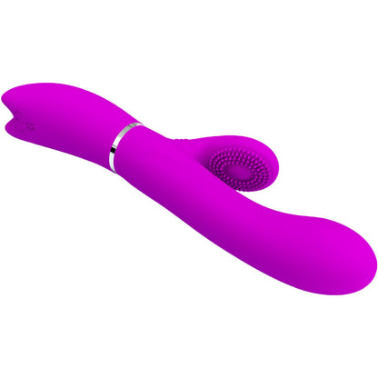 Vibratore stimolante per il clitoride Pretty Love, in silicone rosa con design ergonomico e superficie liscia.