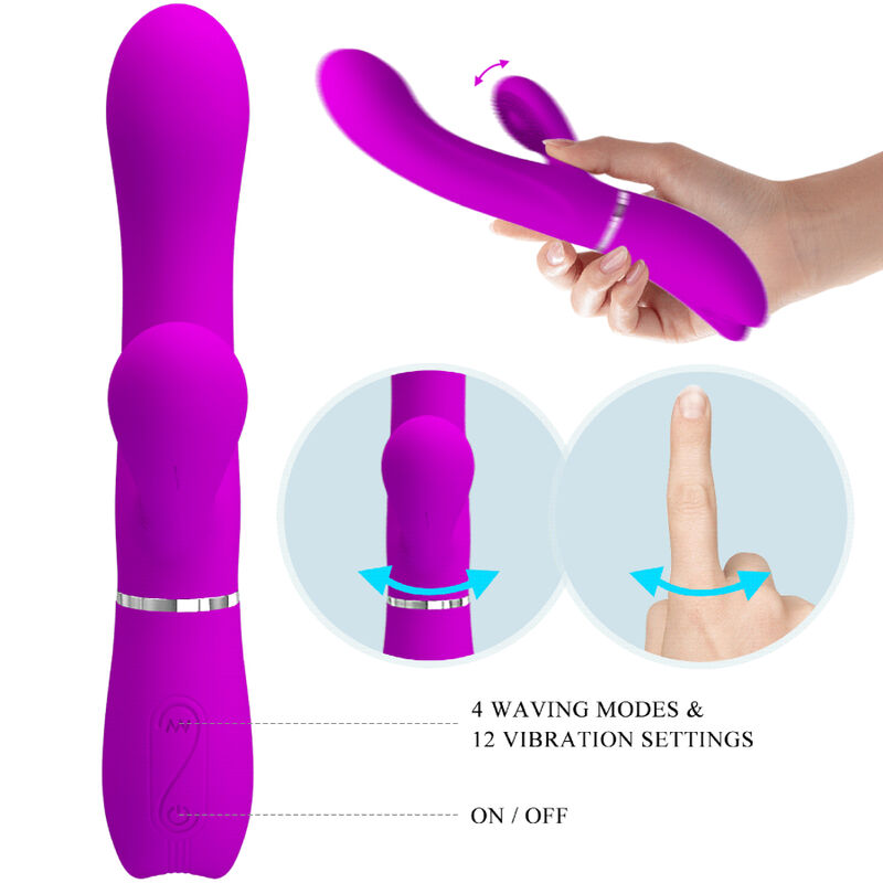 Vibratore stimolante per il clitoride PRETTY LOVE con design ergonomico e dettagli morbidi, ideale per stimolazione precisa e confortevole.