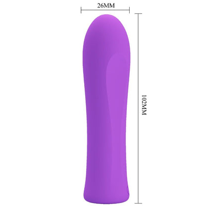 Vibratore Pretty Love Alfreda Super Power Aqua Viola, dispositivo di stimolazione personale con design ergonomico e colore viola.