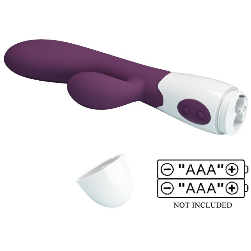 Vibratore rabbit e punto G viola PRETTY LOVE Alvis, design elegante e dettagli realistici, per stimolazione intensa e piacere.