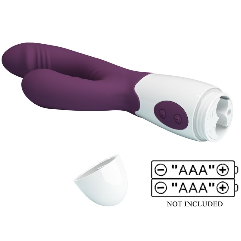 Vibratore rabbit viola PRETTY LOVE ANDRE con stimolatore G-spot, design elegante e dettagli realistici per piacere e stimolazione