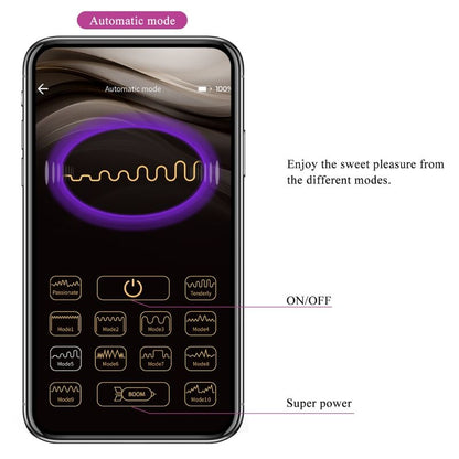 Vibratore G-spot ricaricabile PRETTY LOVE Baird con 12 modalità di vibrazione, controllato tramite app, colore lilla.
