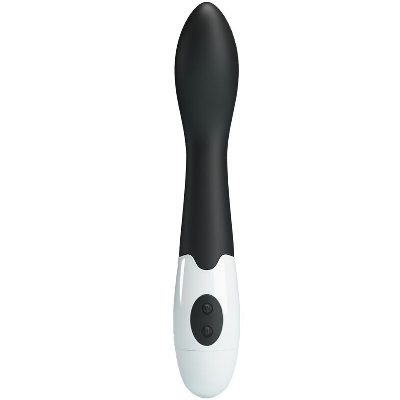Vibratore G-spot PRETTY LOVE BISHOP nero, 30 modalità di vibrazione, design ergonomico e morbido in silicone, marca PRETTY LOVE.