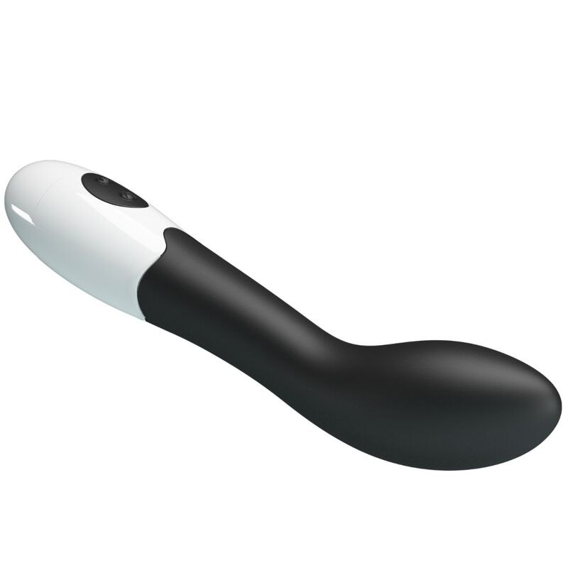 Vibratore G-spot Pretty Love Bishop nero con 30 modalità, design elegante e ergonomico, marchio Pretty Love Flirtation.