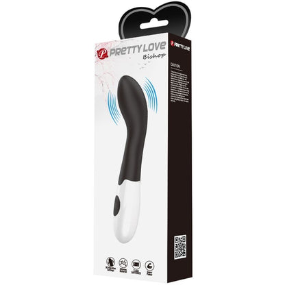 Vibratore G-spot PRETTY LOVE FLIRTATION Bishop, nero, con 30 modalità di vibrazione, design ergonomico e morbido.
