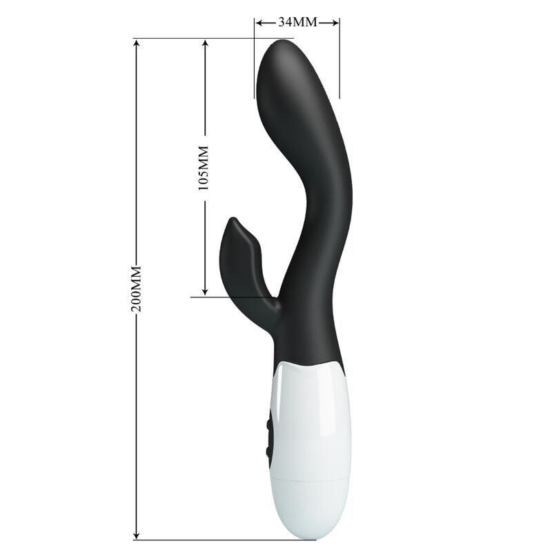 Vibratore G-spot nero PRETTY LOVE Brighty di PRETTY LOVE FLIRTATION, design elegante e stimolante, visibile in primo piano.