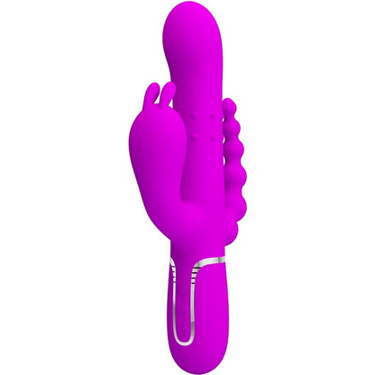 Vibratore Cammy 4 in 1 di Pretty Love Flirtation, rosa, con design multifunzione e dettagli morbidi per stimolazione.