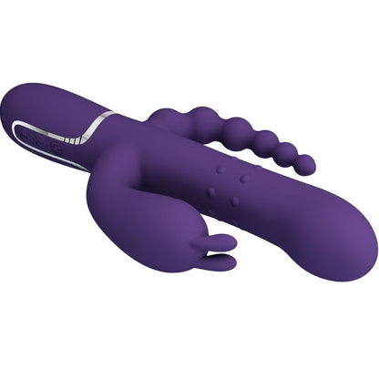Vibratore triplo multifunzione Pretty Love Cammy viola, design ergonomico con diverse modalità di vibrazione, perfetto per il piacere.