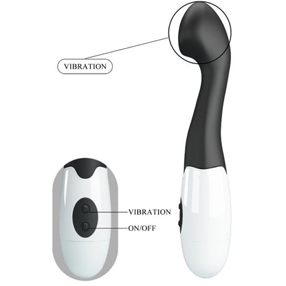 Vibratore G-spot Pretty Love Charles nero con 30 modalità, design elegante e realistico, ideale per stimolazione intensa.